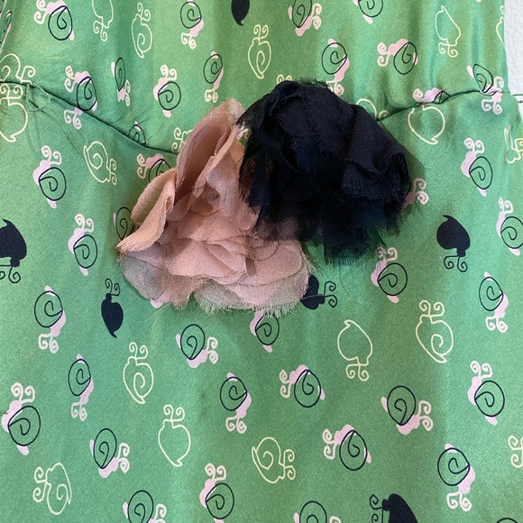 Vintage Hype Green Silk Dress - Picture 7 of 11